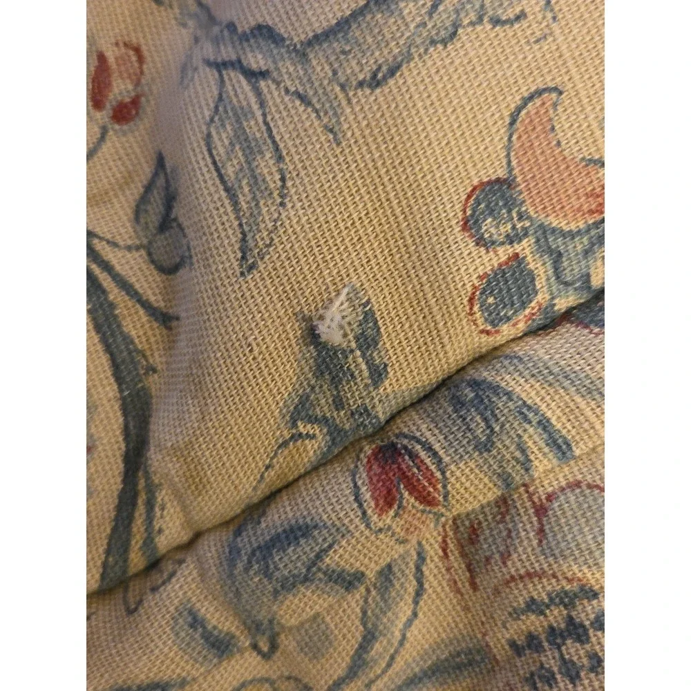 Vtg 90s Ralph Lauren Provence Full Queen Comforter Jacobean Floral Linen Blend‎